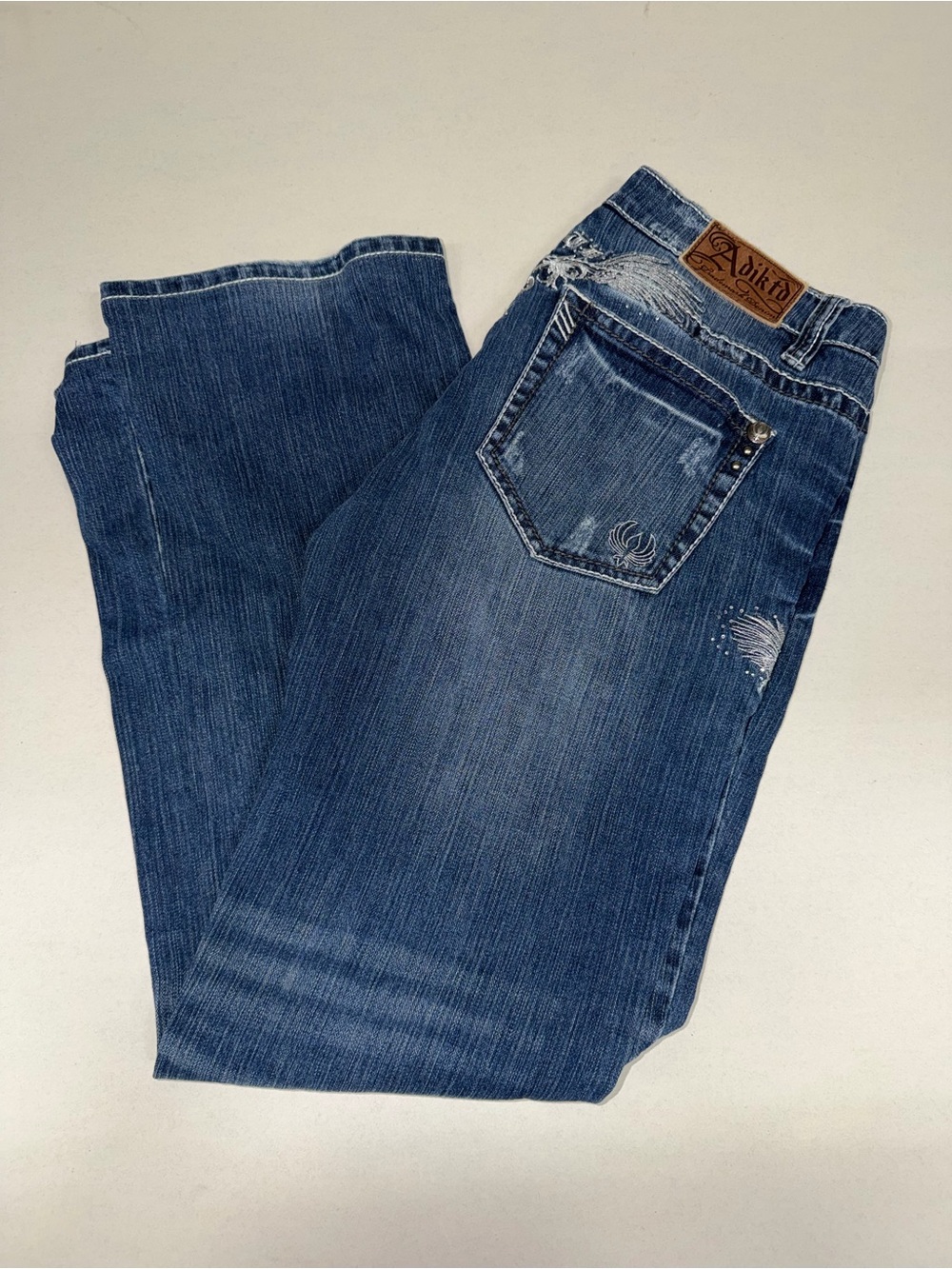 Womens Adiktd Embroidered Jeans Size 8/30